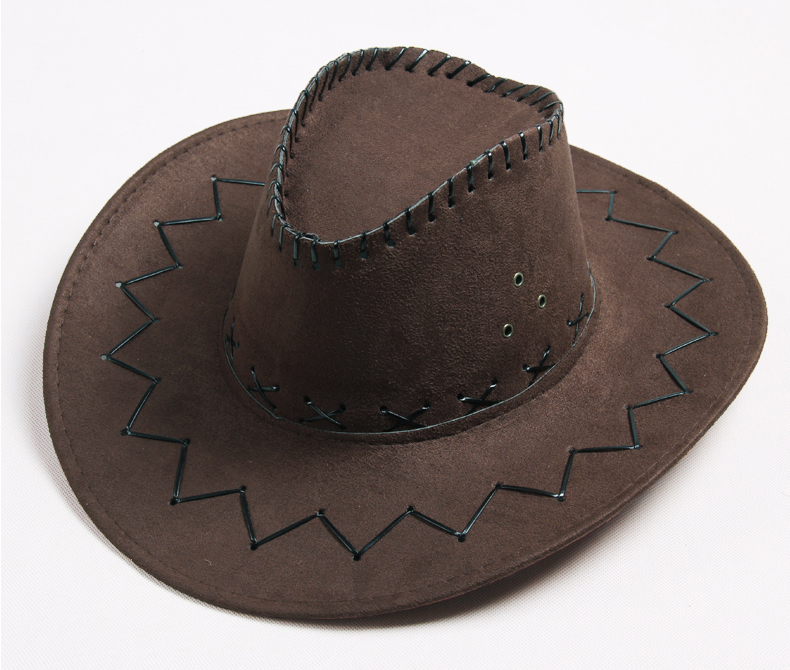Photography props retro American western cowboy hat sun hat straw hat big brim hat men and women stage performance hat