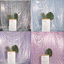 Girl heart colorful rain curtain background creative anchor live background ins illusion laser cloth posing props