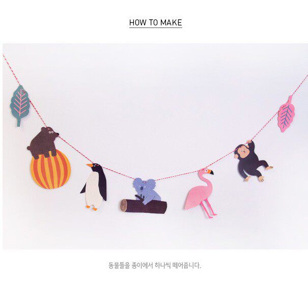 yourhome zoo ins color flag hanging decoration party pineapple flamingo tropical rainforest hanging decoration photo photography