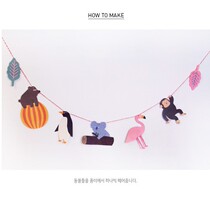 yourhome Zoo ins Bunting Party Pineapple Flamingo Tropical Rainforest Hanging Photo Photography