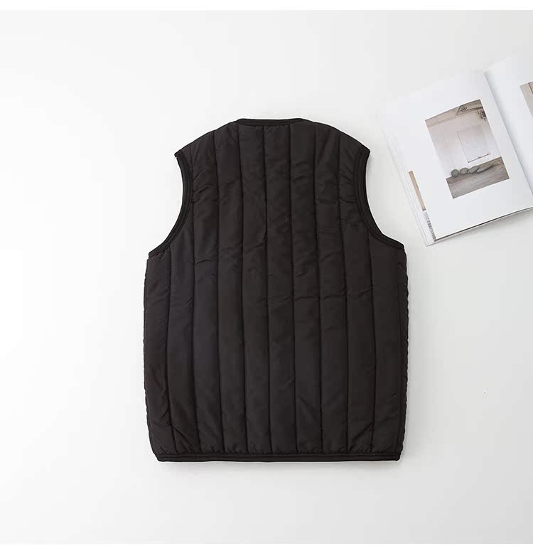 Mùa thu đông trung niên cộng với nhung dày nam vest vest đen ấm vest vest vest cha già khoác vest nam
