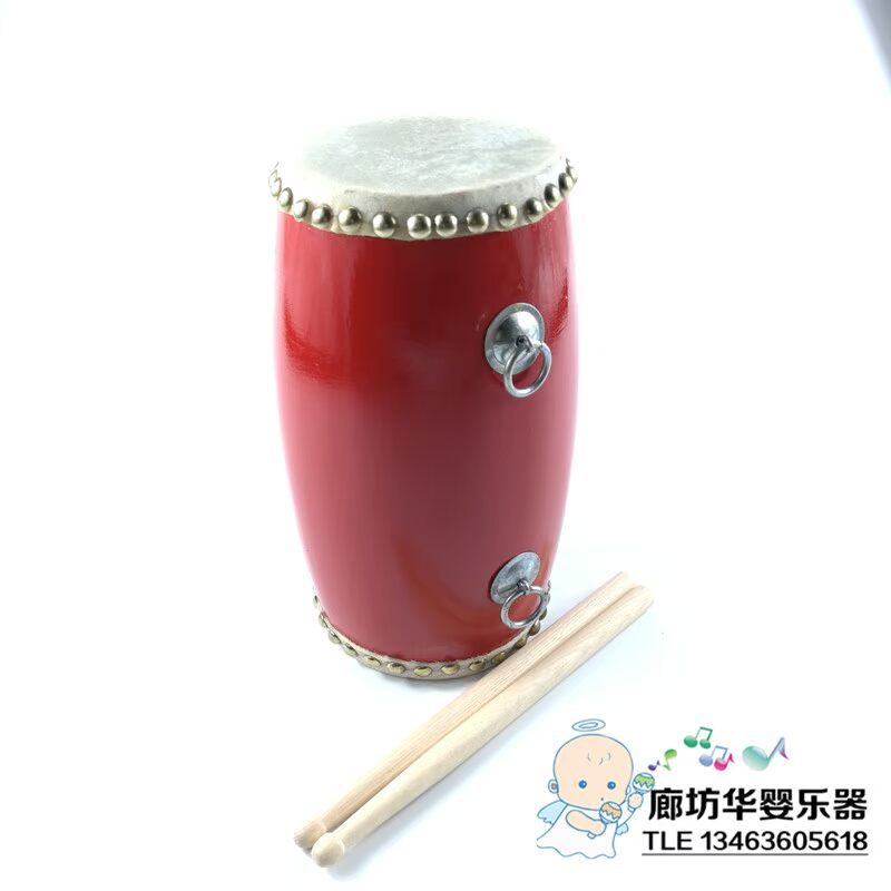 Nhạc cụ Orff trống gậy trẻ em đồ chơi bộ gõ mẫu giáo giáo dục sớm giáo dục hỗ trợ trống da hai mặt - Nhạc cụ dân tộc sáo
