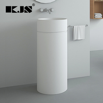 Cleanse combined washbasin Black art round column basin Artificial stone composite acrylic washbasin