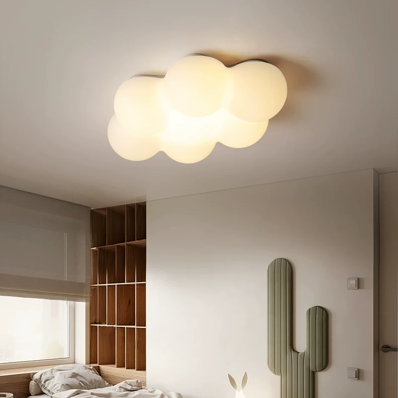 Ceiling light for bedroom, lamp, modern and minimalistic cream creative lights