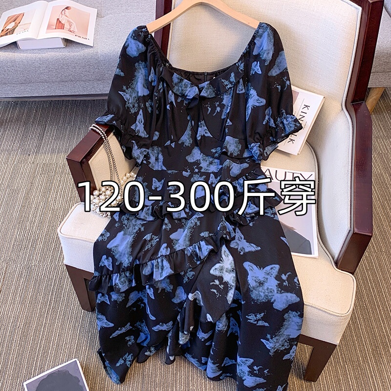 High-End Plus-Size Women's Clothing, Skirt That Covers the Belly and Hides Fat, 100kg High-End and Elegant Dress, Extra Large Size High-End Plus-Size Women's Clothing, Skirt That Covers the Belly and Hides Fat, 100kg High-End and Elegant Dress, Extra Large Size