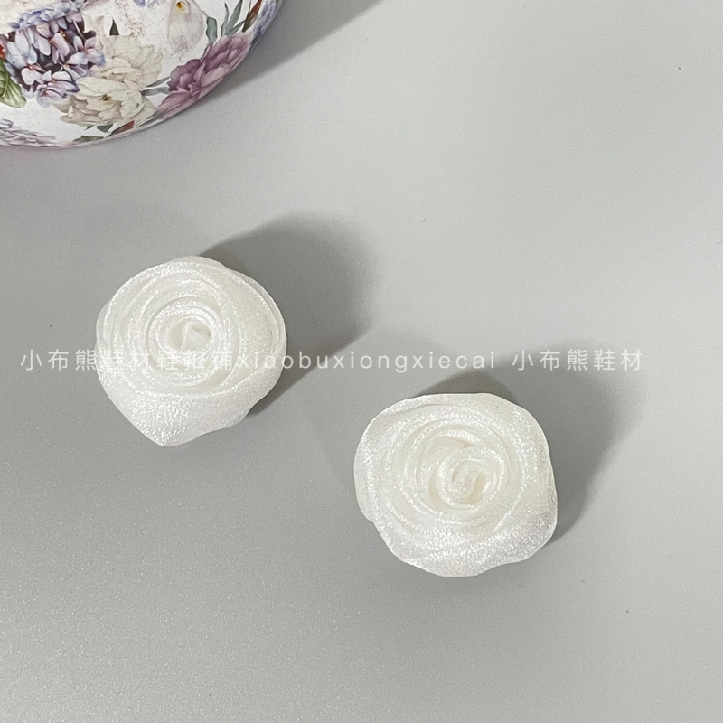 New Style Super Fairy Flower Camellia Rose Flower Shoe Decoration, Floral Gauze Camellia Sandals, Self-Adhesive Flower Decorations