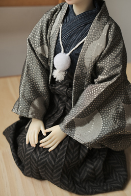 taobao agent [Snow Country · Tattoo Difuya Weaving 袴] Four -point BJD baby clothes men's traditional kimono self -made handmade materials package DIY