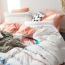 2021 new cotton-dyed cotton four-piece set-Bohemia Series 1 2m sheet three four-piece set