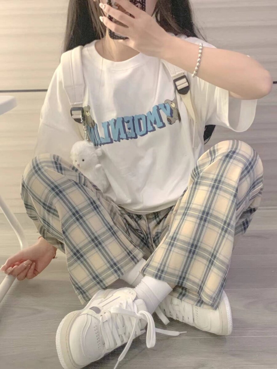 Girls Sportswear Set | 2026 Summer Short Sleeve Two-Piece | Loose Fit Casual Outfit for Teens & Big Kids | Middle High School S-XL