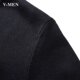 VMEN Autumn and Winter trendy men's embroidered contrasting sweater fashionable round neck pullover slim knitted sweater 841305211 ລາຄາພິເສດ