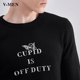 VMEN Autumn and Winter trendy men's embroidered contrasting sweater fashionable round neck pullover slim knitted sweater 841305211 ລາຄາພິເສດ