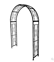 European wrought iron arch flower frame outdoor gardening decoration door Villa courtyard rose climbing frame clematis garden door