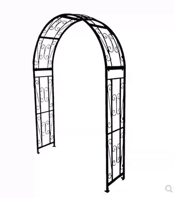 European-style wrought iron arch flower stand Outdoor gardening decoration door Villa courtyard seasonal climbing pergola iron wire Lotus garden door