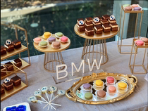 Golden wedding dessert table ornaments European cake stand wedding dinner tea break display stand