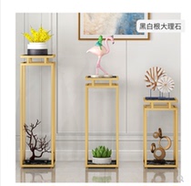 New Chinese wrought iron porch platform simple modern Nordic light luxury case living room porch table cabinet against wall shelf