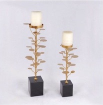 Home accessories hotel club Villa sample room decoration wrought iron candle lamp study living room decoration decoration