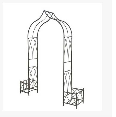 Iron Art Arch Flower Racks Outdoor Furniture Garden Arches Climbing vines Flower Racks Iron Art Arch with flower pots shelf