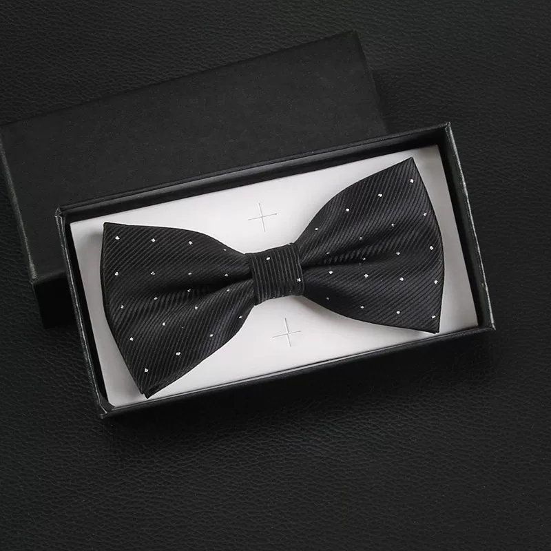 Golden wedding dress for men and women, beige bow tie with bow, champagne color