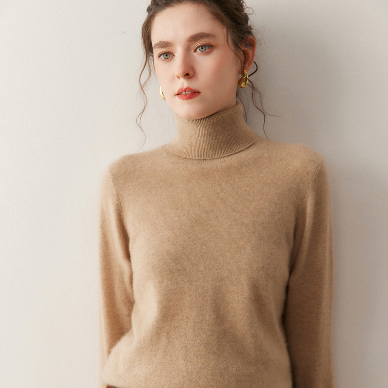 2025 Winter New Cashmere Sweater for Women, High Collar Solid Color Loose Pullover Knit Base Shirt Top 2025 Winter New Cashmere Sweater for Women, High Collar Solid Color Loose Pullover Knit Base Shirt Top