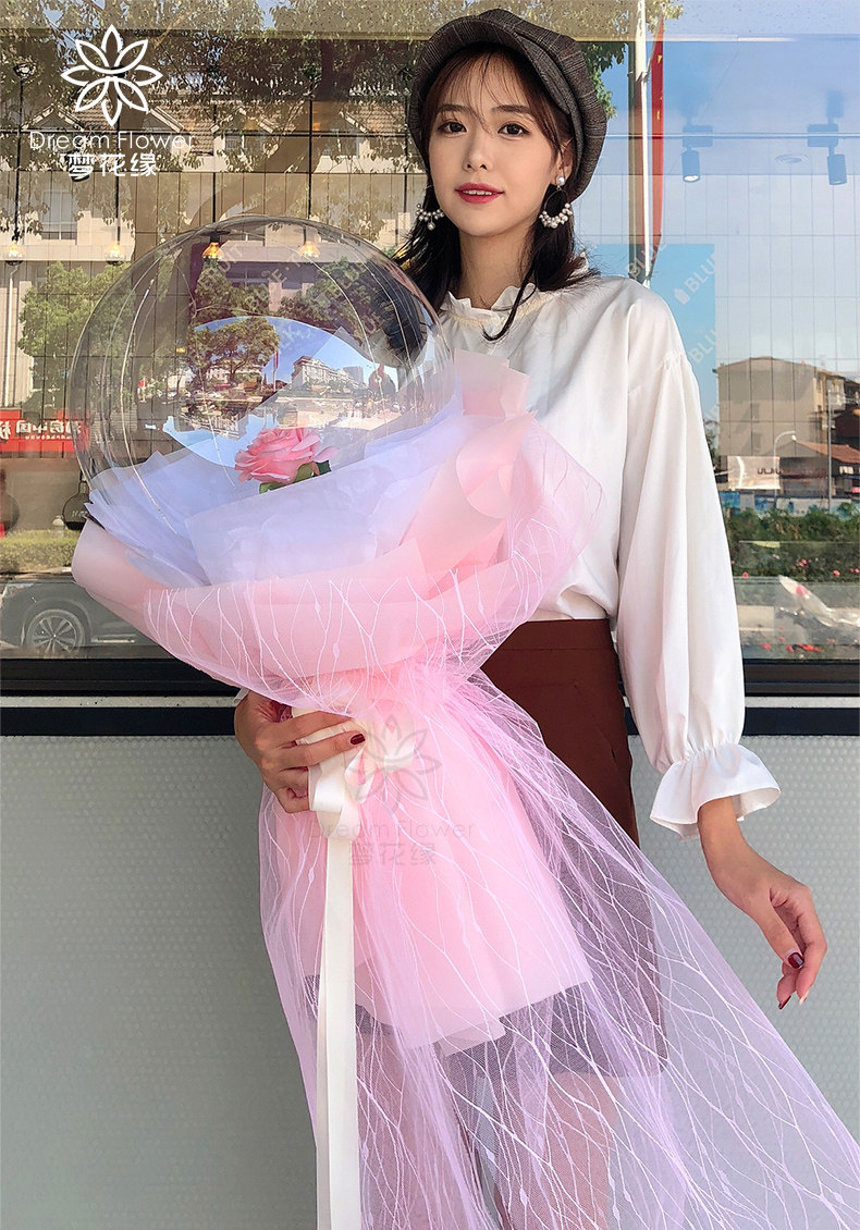 Mother's Day Bobo ball rose ball shaking sound with the same bouquet balloon lamp with space little prince decoration balloon