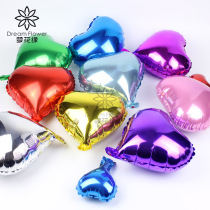 Large confession balloon creative heart-shaped aluminum film balloon bouquet packaging material holiday wedding decoration flower shop supplies