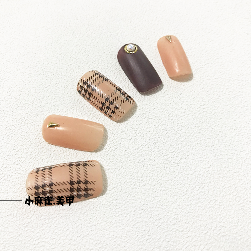 Nail in tấm thép mẫu Mẫu lưới houndstooth công cụ tự làm đề nghị cooi01 bán nóng - Công cụ Nail mẫu vẽ cọ bản