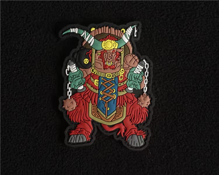 12 Nhãn dán chiến thuật PVC chất lượng cao của Zodiac Morale Bull Armc bán miếng dán ủi quần áo