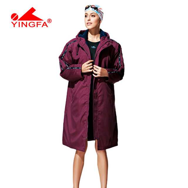 Yingfa's new sports coat cotton coat 023 thick velvet sherpa swim coat is cold-proof and quick-brying cotton coat to keep warm.