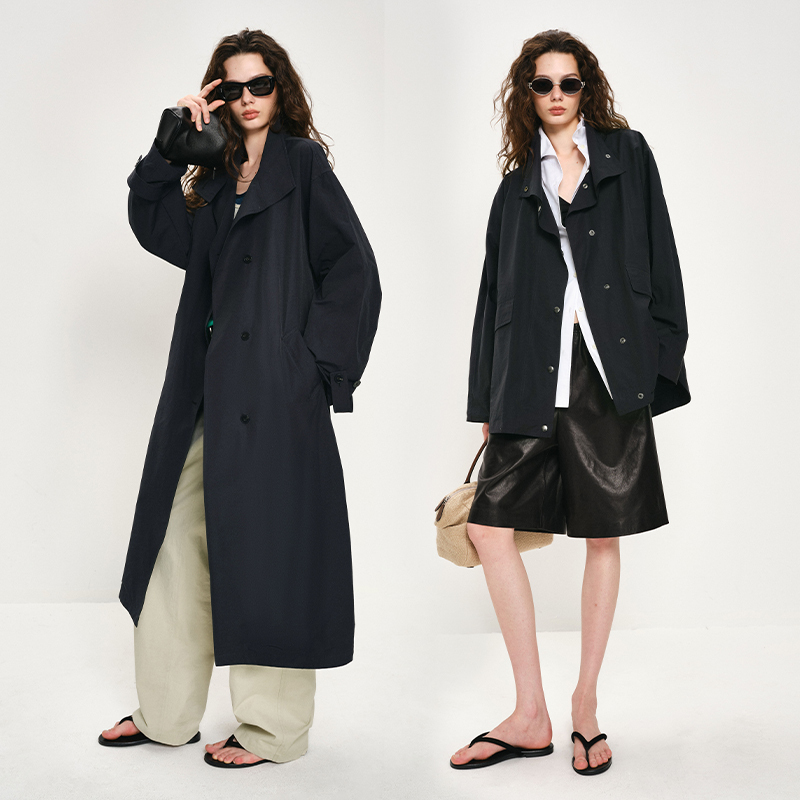 Yasako/Timeless Trench Coat with a Modern Trench Style, Fashionable, Windproof, and Stylish for Changing Seasons, Long/Short Trench Coat Yasako/Timeless Trench Coat with a Modern Trench Style, Fashionable, Windproof, and Stylish for Changing Seasons, Long/Short Trench Coat