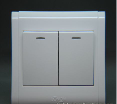 Longneng Switch Socket Longneng Huimei NB5B Series Two-Open Double-Cut Two-Joint Panel New Product