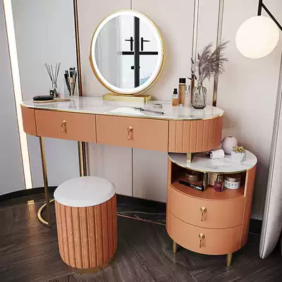 New dressing table Bedroom light luxury modern makeup table Simple small storage cabinet small apartment high-end makeup table