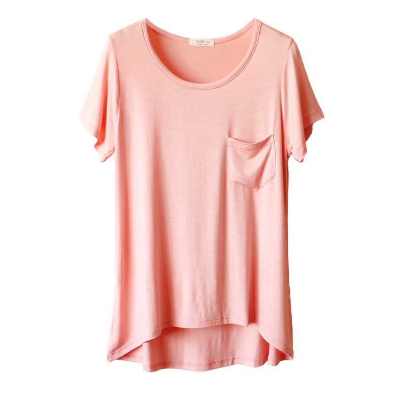 Có thể được đeo bên ngoài của phụ nữ mùa hè túi mỏng ngắn tay T-Shirt cotton lỏng kích thước lớn nhà thường dịch vụ đồ ngủ top quan lot nam