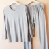 Có thể mặc áo thun cotton nam cổ chữ V dài tay áo ngủ dài quần mỏng thể thao giản dị đồ ngủ phù hợp với dịch vụ gia đình các kiểu đồ bộ may đẹp Bên ngoài ăn mặc