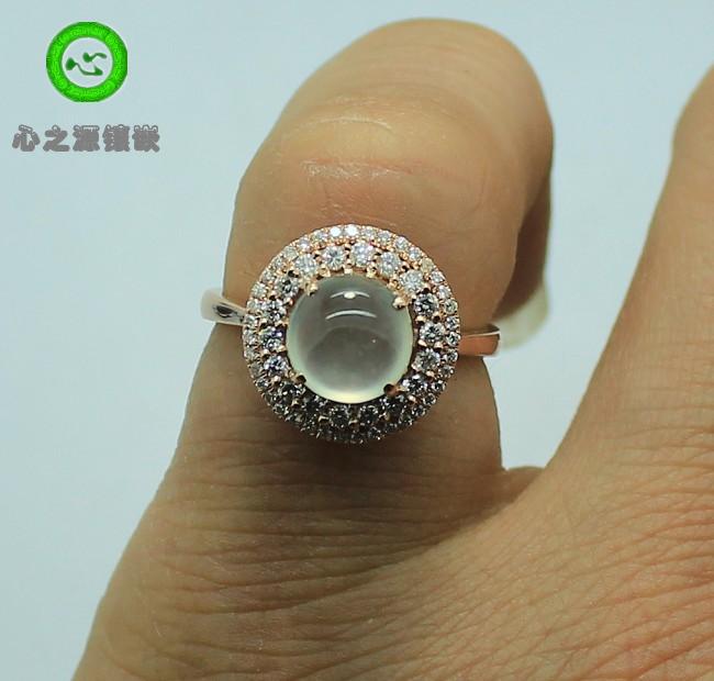 (Xingjiaworkshop) Emerald egg face ring Tomaline ring Personality custom 102176
