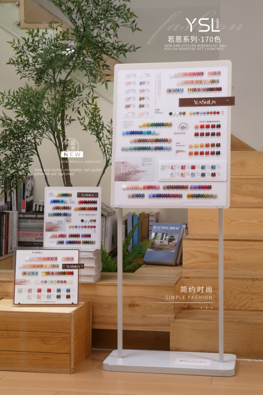 Yunshilin 2024 New Nail Salon Exclusive Nail Polish Gel Set for Opening a Store and Attracting Customers, Trendy Transparent and Solid Color Combinations