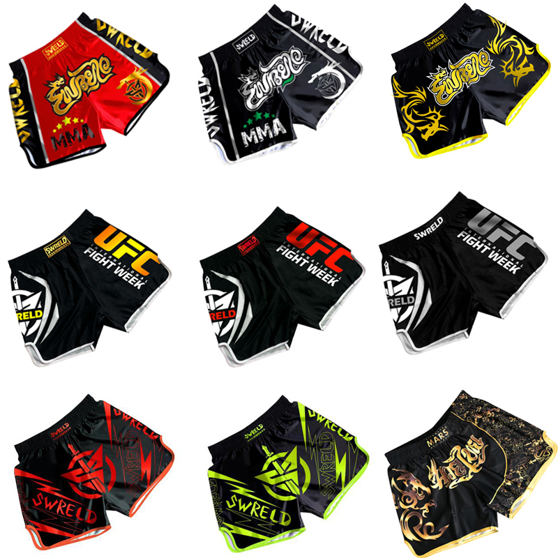 Muay Thai pants fight pants UFC shorts head boxing pants Sanda training suit MMA fighting men clothes customization