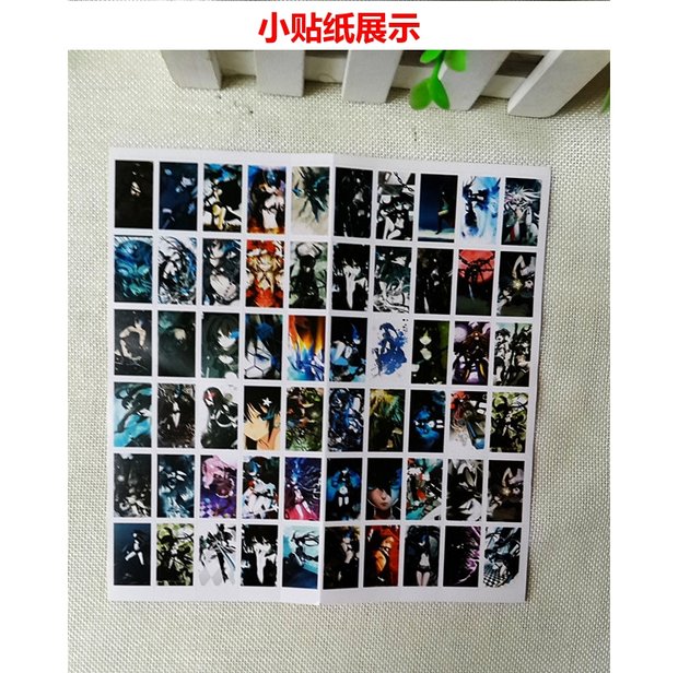 Truyện tranh năng động mới 2018 thiết lập game bắn súng rock đen 121 tấm poster bưu thiếp để gửi cùng một miếng dán thẻ - Carton / Hoạt hình liên quan các hình sticker cute