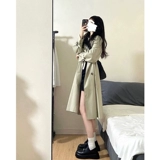 Плащ, куртка, весеннее осеннее длинное японское пальто для отдыха, 2023 года, подходит для подростков, средней длины, изысканный стиль