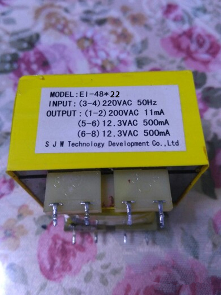 Wall-mounted furnace transformer original EI48*22 4 4-pin 15VA 220V 200V double 12 3V500mA
