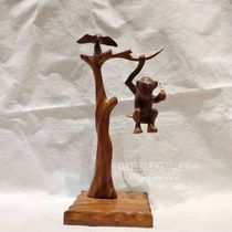 Wood monkey Pakistan wood carving monkey decorations Monkey crafts ornaments handicrafts Wood carving products Wood