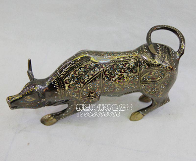 Bull Copper Bull Pakistan Bronze Ware Pendulum with Artisanal Bull's Shore Wall Street Niu Wonder Stock Direct Sale