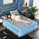 Ren lụa băng mat ba mảnh kiểu giường váy bedspread 1.8m có thể tháo rời ra gấp đôi mùa hè ghế lạnh - Thảm mùa hè nệm nước cho bé sơ sinh