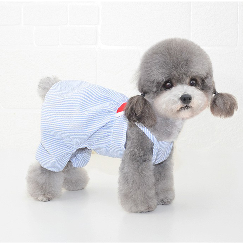 Dog Summer Four-Legged Clothing, Thin Breathable Suspender Jumpsuit, Anti-Dirt and Dust-Proof, Trendy Clothes for Teddy, Bichon, and Yorkshire
