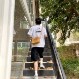 Кожаный рюкзак подходит для мужчин и женщин, сумка через плечо, японская сумка на одно плечо, ранец, в корейском стиле