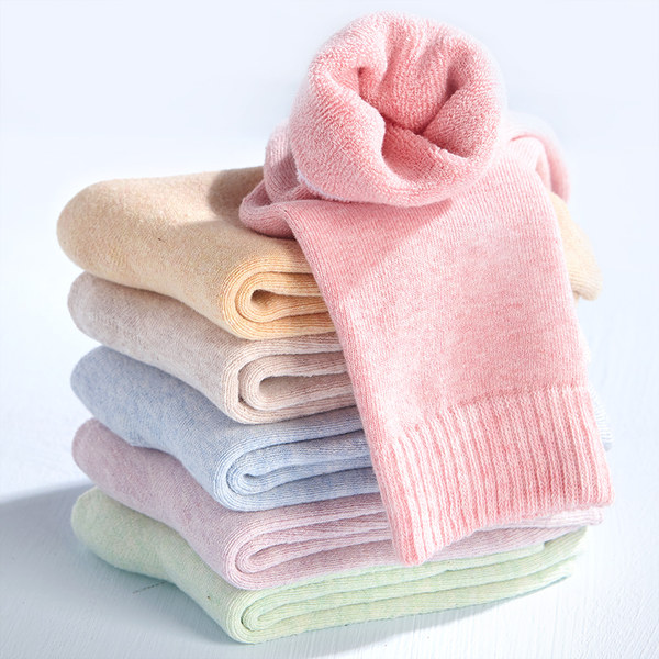 上川美 马卡龙色 加厚保暖毛圈袜 4双 优惠券折后￥19.9包邮（￥49.9-30）男、女款可选