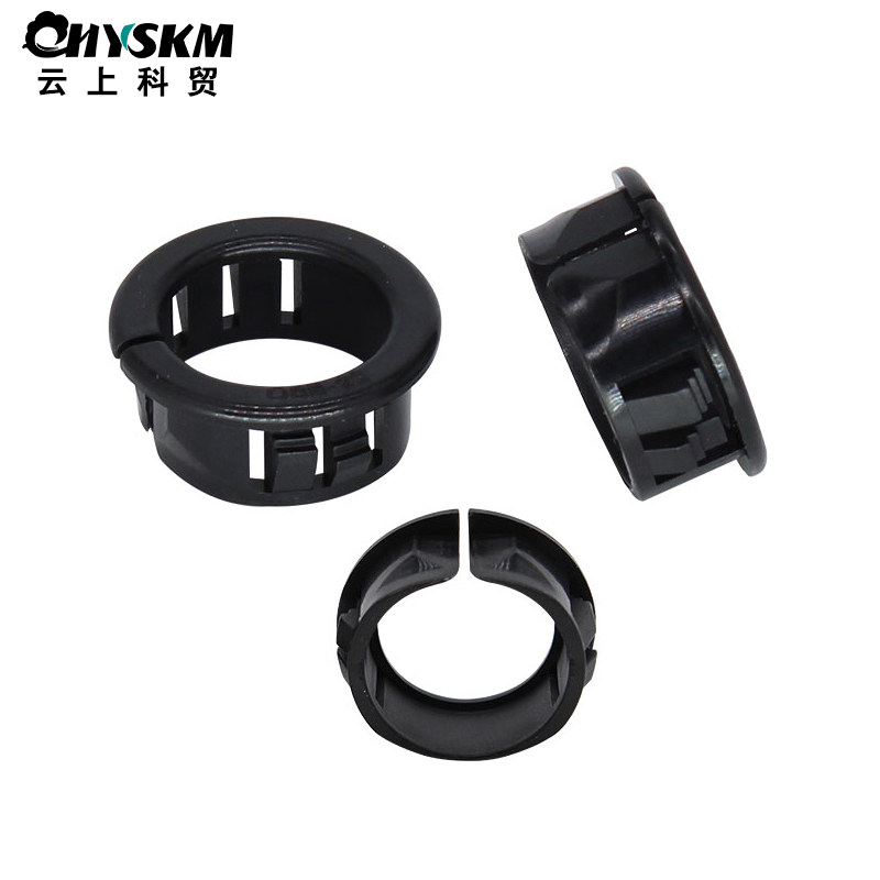 Buckle type open wire protection sleeve nylon wire through loop plastic through hole protection coil wire insulation protection sleeve outlet ring buckle