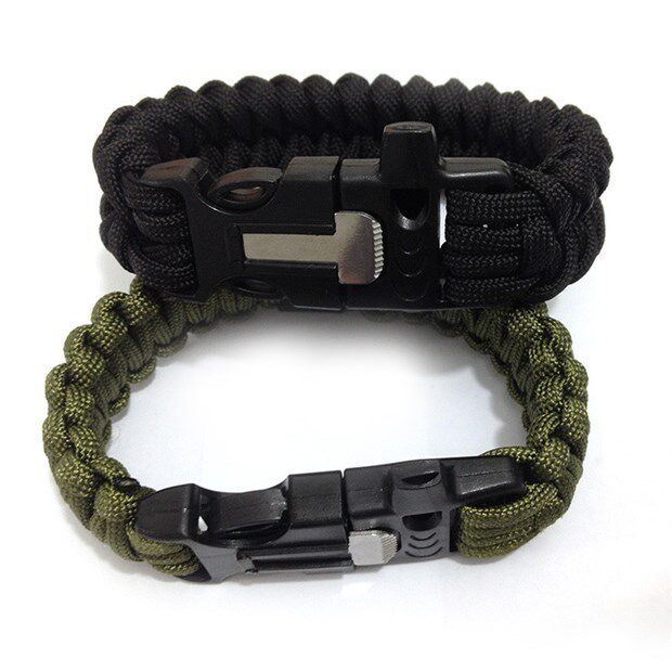 Blade attack umbrella rope Hand chain Paratrooper rope Flintstone rock climbing tactical bracelet Hand rope Survival life-saving rope