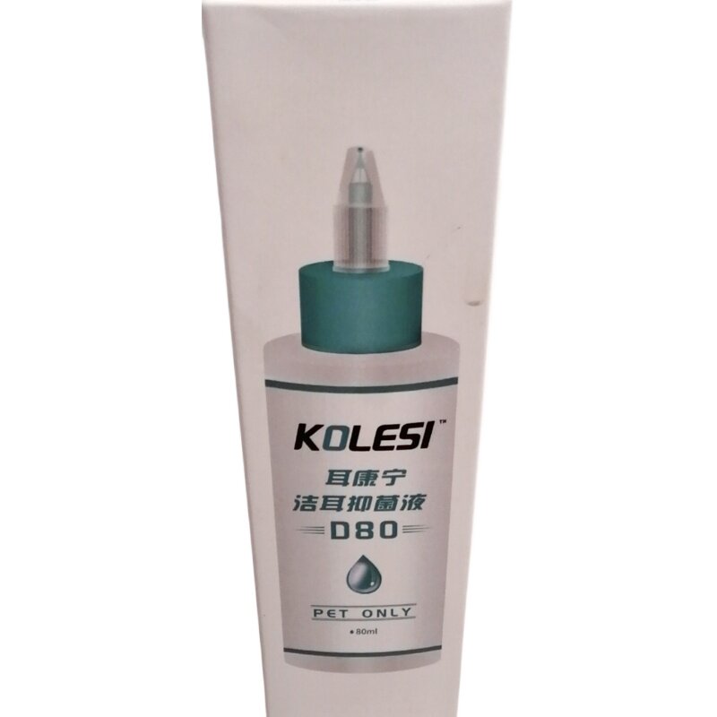 Colesch Ear Corning pet ear cleaning liquid ear wash water cat and dog general cleaning earwax ear stinky itchy mite ear drift 80ml