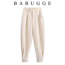 Han Edition High Waist Display Slim Casual Pants Woman Spring Autumn Season New Pituality 100 Hitch Loose Broadleg Straight Tube Beam Kharen Pants