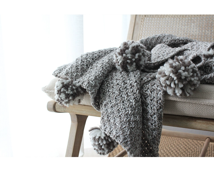 Các mô hình phòng mới Bắc Âu phong cách tối giản Sphere đan len chăn sofa chăn mền chăn bìa mùa thu và mùa đông giải trí mền trang trí - Ném / Chăn